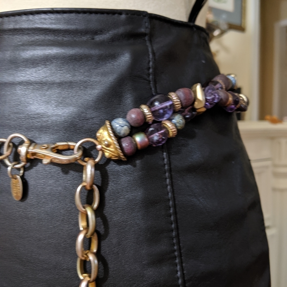 Vintage Beads Belt With Tassel - image 4